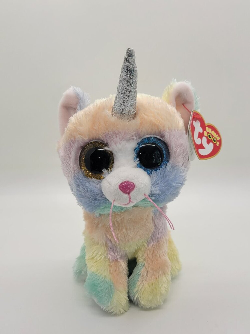 Ty Beanie Boos Heather Unicorn Cat Plush 9" Small Stuffed Animal w/Tags Colorful